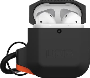 UAG Apple AirPods silikoninen suojakotelo (musta/oranssi)