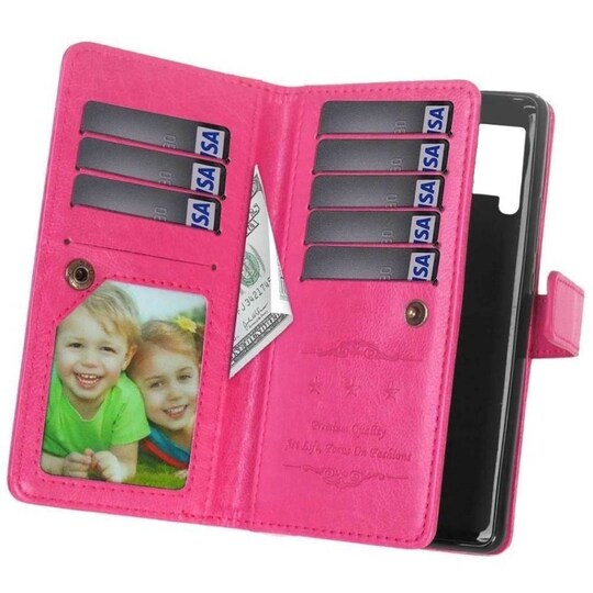 Lompakkotelo Flexi 9-kortti Huawei P40 Lite (JNY-L21A)  - pinkki