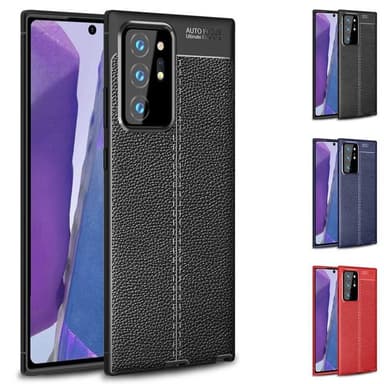 Nahkakuvioitu TPU kuori Samsung Galaxy Note 20 Ultra  - musta