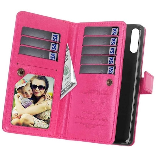 Lompakkotelo Flexi 9-kortti Huawei P40 LiteE (6.39 ")  - pinkki