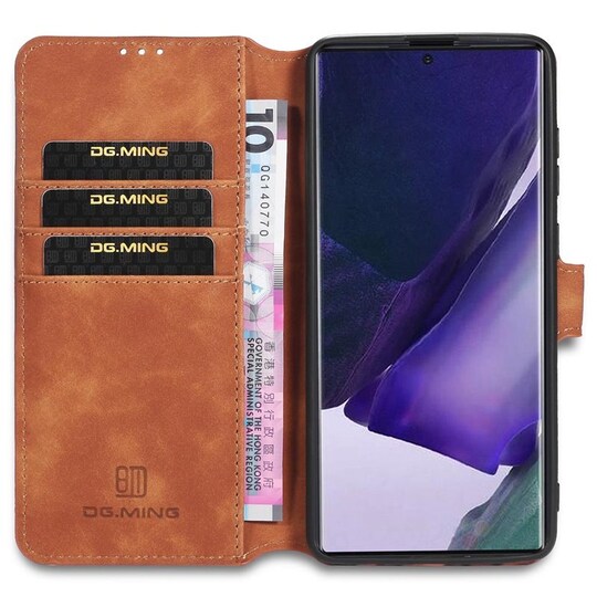 DG-Ming Lompakkokotelo 3-kortti Samsung Galaxy Note 20 Ultra  - ruskea