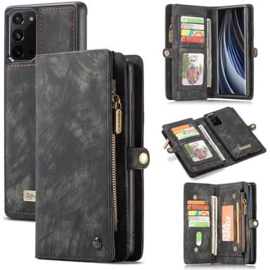 CaseMe Lompakkokotelo 11-kortti Samsung Galaxy Note 20  - Musta / harm