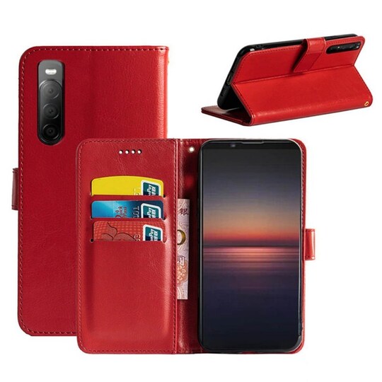 Lompakkokotelo 3-kortti Sony Xperia L4  - punainen