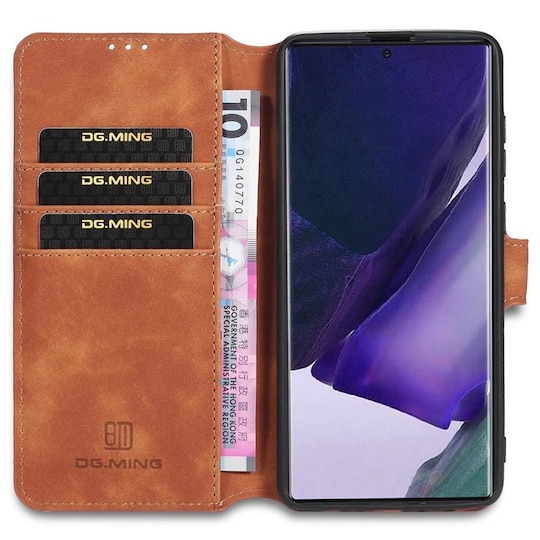 DG-Ming Lompakkokotelo 3-kortti Samsung Galaxy Note 20  - ruskea