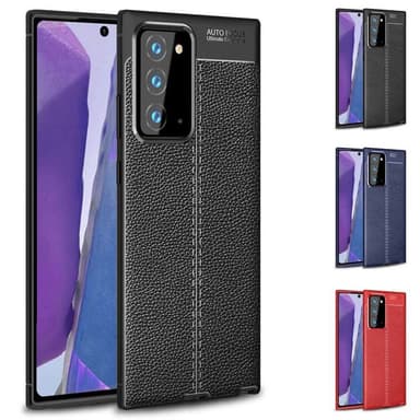 Nahkakuvioitu TPU kuori Samsung Galaxy Note 20  - sininen