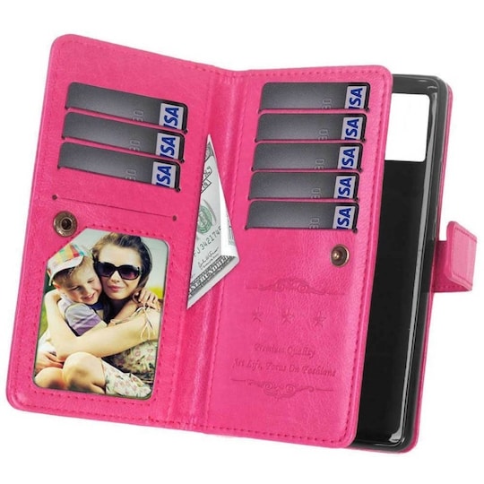 Lompakkotelo Flexi 9-kortti Samsung Galaxy S10 Lite (SM-G770F)  - pink