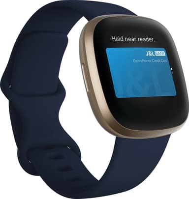 Fitbit Versa 3 älykello (keskiyö/kultainen alumiini)