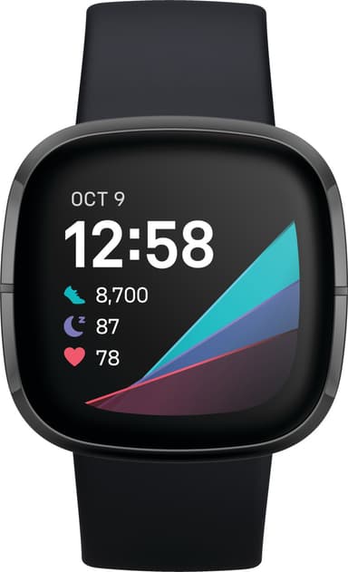 Fitbit Sense älykello (hiili/grafiitti, ruostumaton teräs)