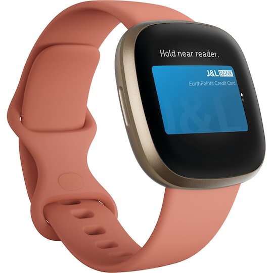 Fitbit Versa 3 älykello (pinkki savi/kultainen alumiini)