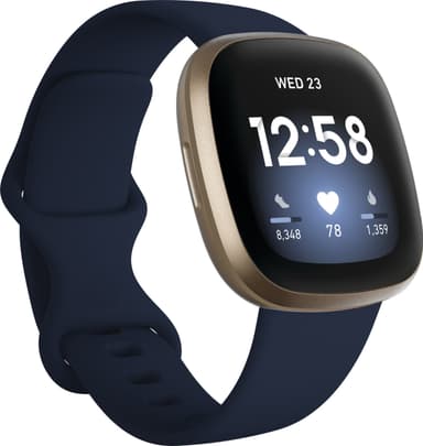 Fitbit Versa 3 älykello (keskiyö/kultainen alumiini)