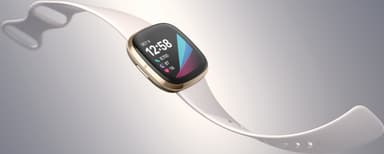 Fitbit Sense älykello (Lunar White/Soft Gold, ruostumaton teräs)