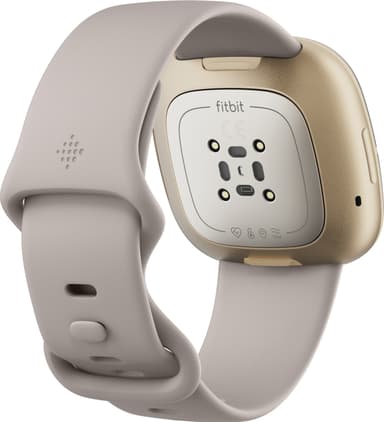 Fitbit Sense älykello (Lunar White/Soft Gold, ruostumaton teräs)