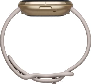 Fitbit Sense älykello (Lunar White/Soft Gold, ruostumaton teräs)