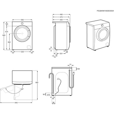Electrolux Pesukone EW6S6647C8 (Valkoinen)