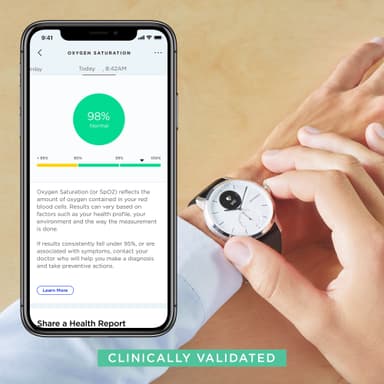 Withings ScanWatch hybridiälykello 42 mm (musta)