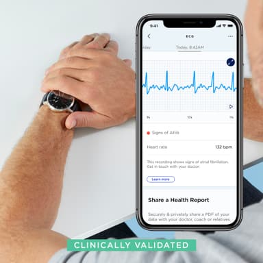 Withings ScanWatch hybridiälykello 42 mm (musta)