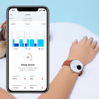 Withings ScanWatch hybridiälykello 38 mm (musta)