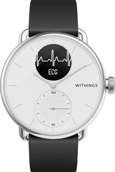 Withings ScanWatch hybridiälykello 38 mm (valkoinen)