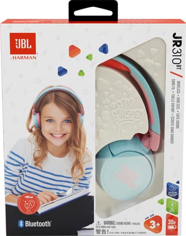 JBL Jr. 310BT langattomat on-ear kuulokkeet (sininen/pinkki)