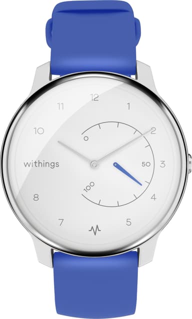 Withings Move ECG rannekello 38 mm (valkoinen/sininen)