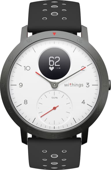 Withings Steel HR Sport hybridiälykello 40 mm (valkoinen/musta)
