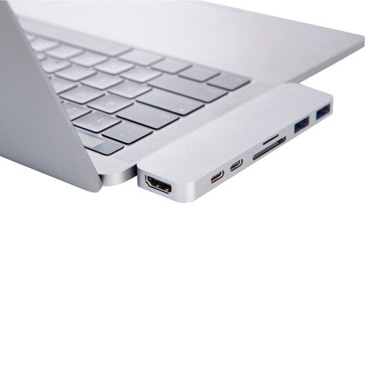 Hyperdrive USB-C multiadapteri MacBookille (hopea)
