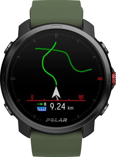 Polar Grit X urheilukello M/L (musta/vihreä)