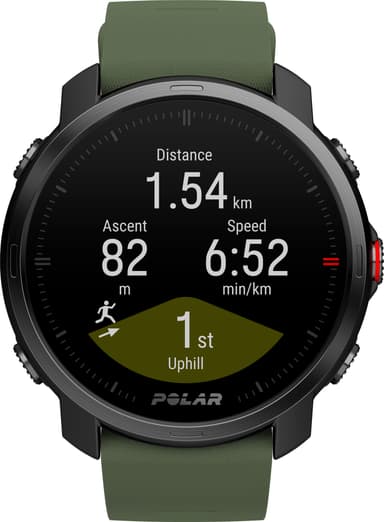 Polar Grit X urheilukello M/L (musta/vihreä)