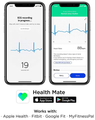 Withings Move ECG rannekello 38 mm (musta)