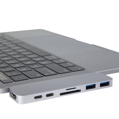 Hyperdrive USB-C multiadapteri MacBook Prolle (harmaa)