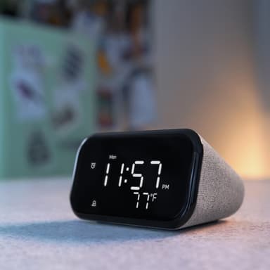 Lenovo Smart Clock Essential Google Assistant virtuaaliavustajalla