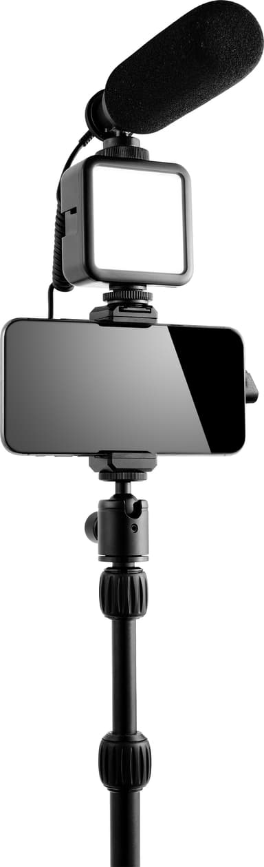 Wistream kolmijalka mikrofonilla ja LED-valolla
