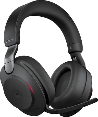 Jabra Evolve2 85 L380a MS Stereo kuulokkeet lataavalla jalustalla, mu.