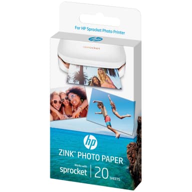 HP ZINK tarrataustainen valokuvapaperi (20 arkkia)