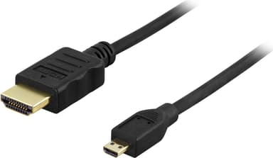 HDMI-kaapeli HDMI 1.4 High Speed 19-p u-Micro 19-p u 4K,1080p musta 2m