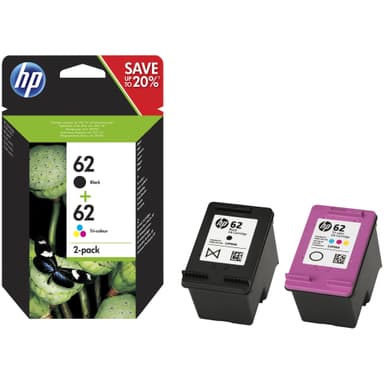 HP 62 mustekasetti (musta+kolmiväri)