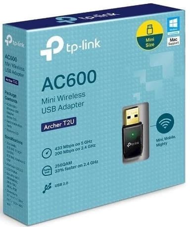 AC600 Wi-Fi USB Adapter, 1T1R,433Mbps at 5GHz + 150Mbps