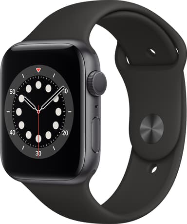 Apple Watch Series 6 44mm GPS (har. alumiini/mus. urheilura.)