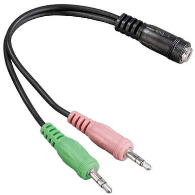 Hama 3.5 mm adapteri kuulokkeille ja mikrofonille