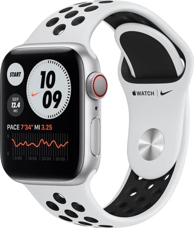 Apple Watch Nike Series 6 40mm GPS+Cellular (hop. alu./Nike-ranneke)