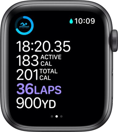 Apple Watch Series 6 44mm GPS+Cellular (har. alumiini/mus. urheilura.)