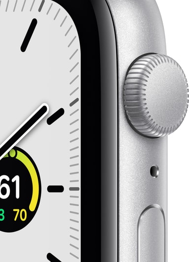 Apple Watch SE 44mm GPS (hopea/valkoinen urheiluranneke) - Gigantti  verkkokauppa