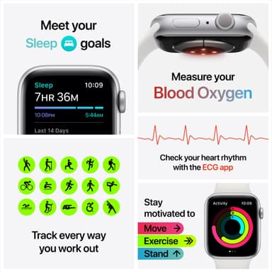 Apple Watch Series 6 44mm GPS (sin. alumiini/sin. urheilura.)