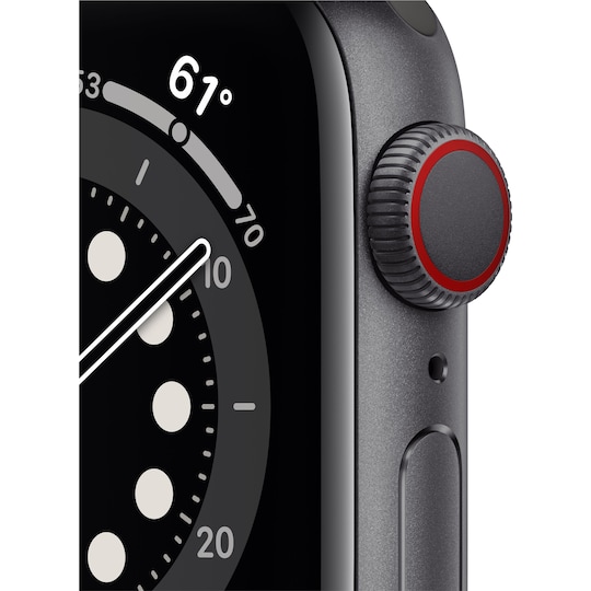Apple Watch Series 6 40mm GPS+Cellular (har. alumiini/mus. urheilura.)