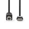 USB 2.0 -Kaapeli | Type-C, Uros - B, Uros | 2,0 m | Musta
