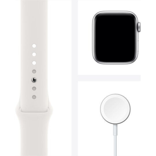Apple Watch Series 6 40mm GPS+Cellular (hop. teräs/mus. urheilura.)