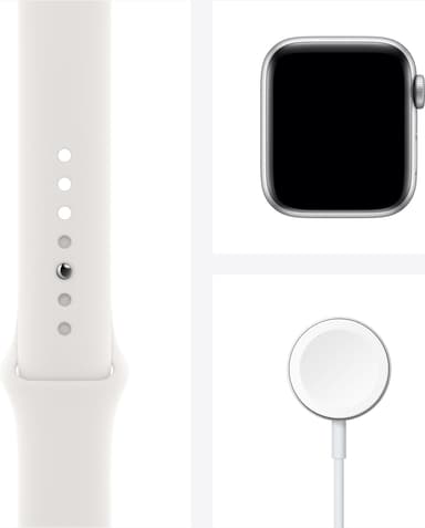 Apple Watch Series 6 40mm GPS+Cellular (hop. teräs/mus. urheilura.)