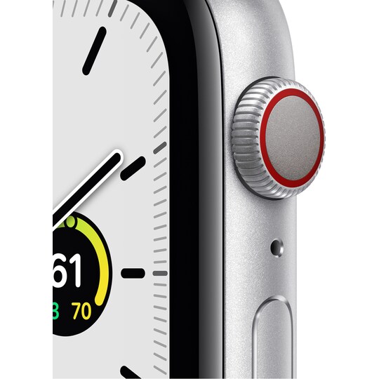 Apple Watch SE 44mm GPS+Cellular (hopea/sininen sport loop)