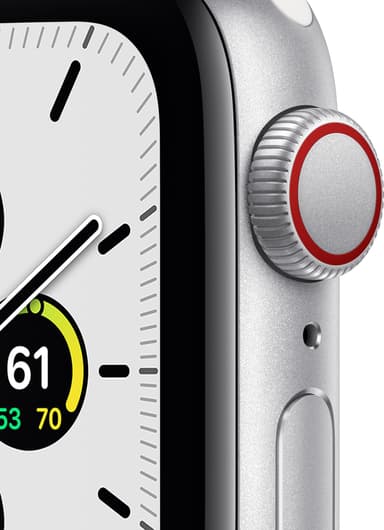 Apple Watch SE 40mm GPS+Cellular (hopea/valkoinen urheiluranneke)