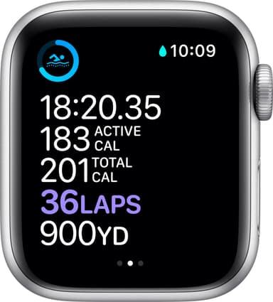 Apple Watch Series 6 40mm GPS+Cellular (hop. teräs/mus. urheilura.)
